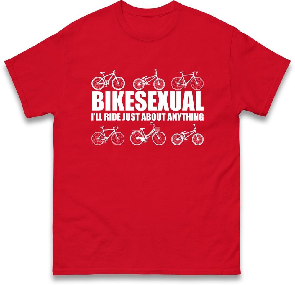 Cycling Bikesexual TShirt Funny Lgbtqai Novelty Cyclist Unisex Gift Tee Top S