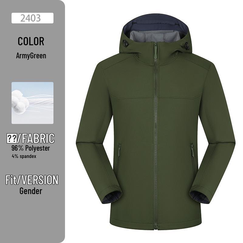 Unisex Windproof Softshell Parka: Waterproof Hiking Jacket for Autumn/Winter