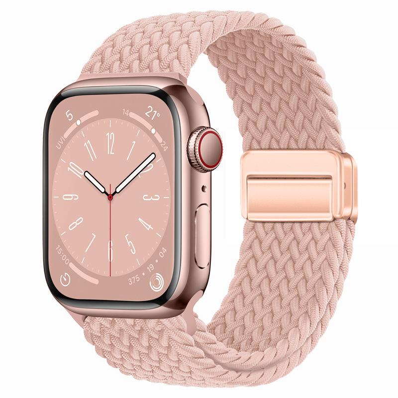 Braided Strap For Apple Watch Bands 40mm 45mm 41mm 44mm 42/46mm 49mm Magnetic Bracelet iWatch Series Se 7 5 6 8 9 10 11 Ultra3 2