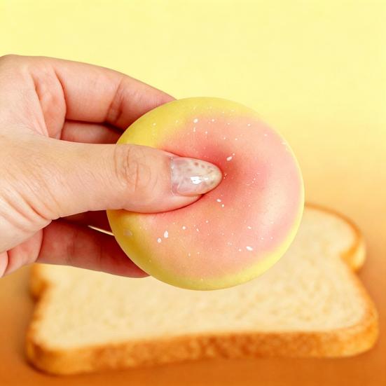 Colorful Steamed Bun Slow-Rising Squeeze Toy Soft PU Fidget for Stress Relief Cute Office Decompression Gadget for Kids Adults