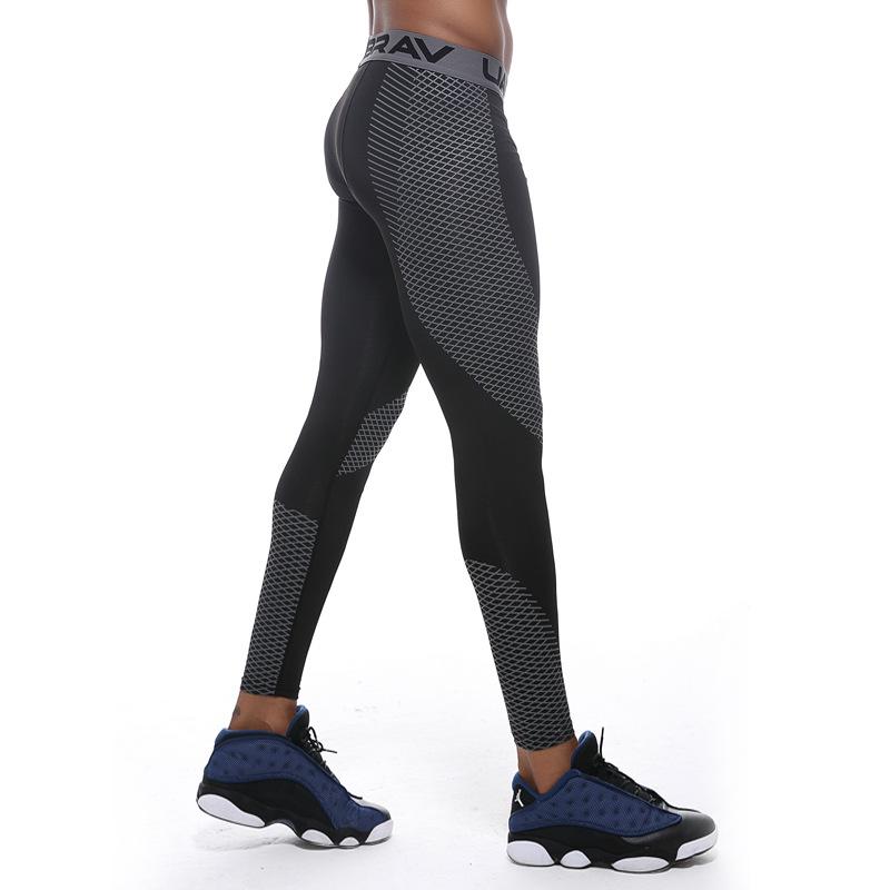 Men's Breathable Nine-Point Quick-Drying Compression Tights for Basketball and Running