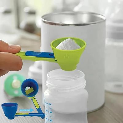 Cuchara medidora de PP duradero para proteína en polvo sin ensuciar - Embudo deslizante para leche y suplementos, Utensilio de cocina para todas las ocasiones