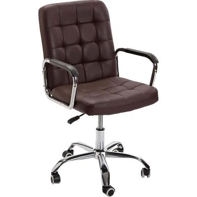 Bürostuhl - VERSA - John - Kunstleder - Braun - Höhenverstellbar 114-124 cm