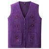 Middle Aged and Elderly Women's Spring Autumn Thin Vest Elderly Cardigan Vest Loose Plus Size Grandma Knit Cardigan Outfit