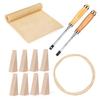 12-teiliges Rattan-Reparaturset mit 8 Holzkeilen, 3,06 Yards langes Rattan-Geflecht für die Restaurierung von handgefertigten Möbeln