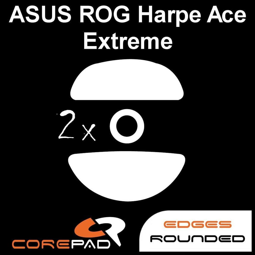 Corepad Skatez PRO Mouse Feet for ASUS ROG Harpe Ace Extreme (2-Pack) (100% PTFE)