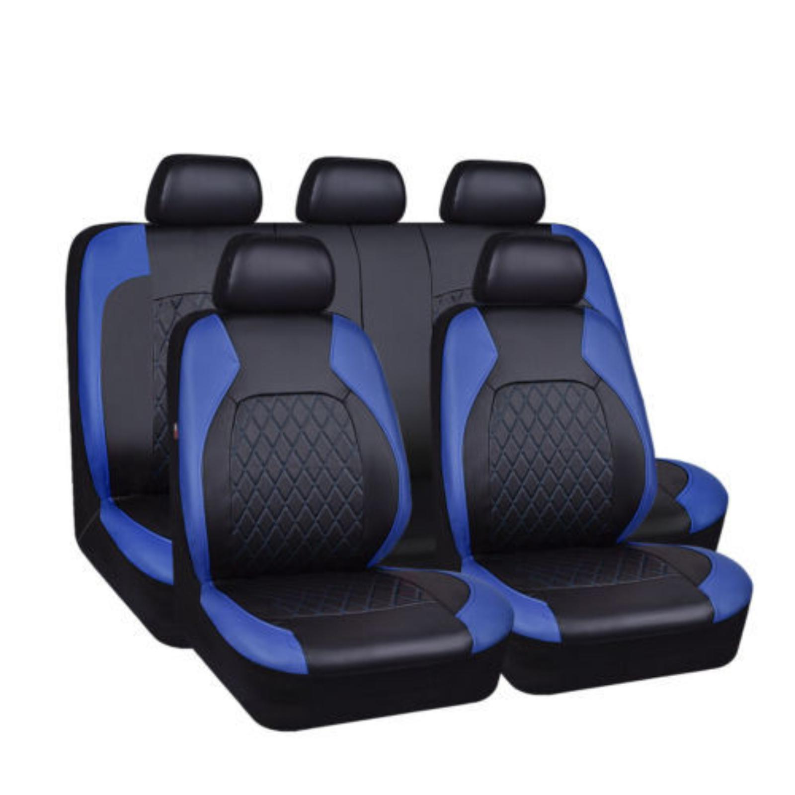 

Универсальный плоский тканевый чехол на автомобильное сиденье, нескользящий дизайн, передний комплект One Size синий