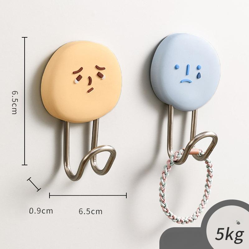 

Мультяшный крючок, Высокая грузоподъемность, Не требует сверления, Самоклеящийся, Без следов, За дверями ванной и кухни, Крючок на клейкой основе