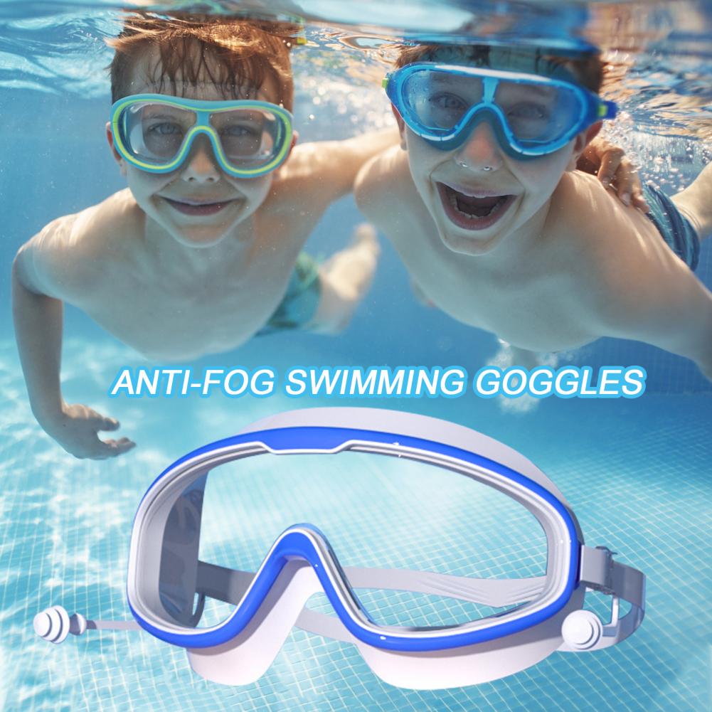 Goggles Youth Swim Goggles with Earplug Anti Leakage Anti Fog Uv for Kids 3 15 Years Old Silicone Diving for Boys