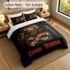 3Pcs Bedding Set Custom Name Text, 1 Sheet 2 Pillowcases Home Bed DecorThe Mummy