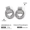 Youthway Threaded Gold  Patchwork Minimalist Stainless Steel  Earring Women Color Charm Trendy Fashion Temperament Jewelry
