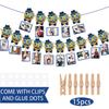 Day Father Theme Hat Pattern Creativity Paper Photo Banner Party Decoration Prop