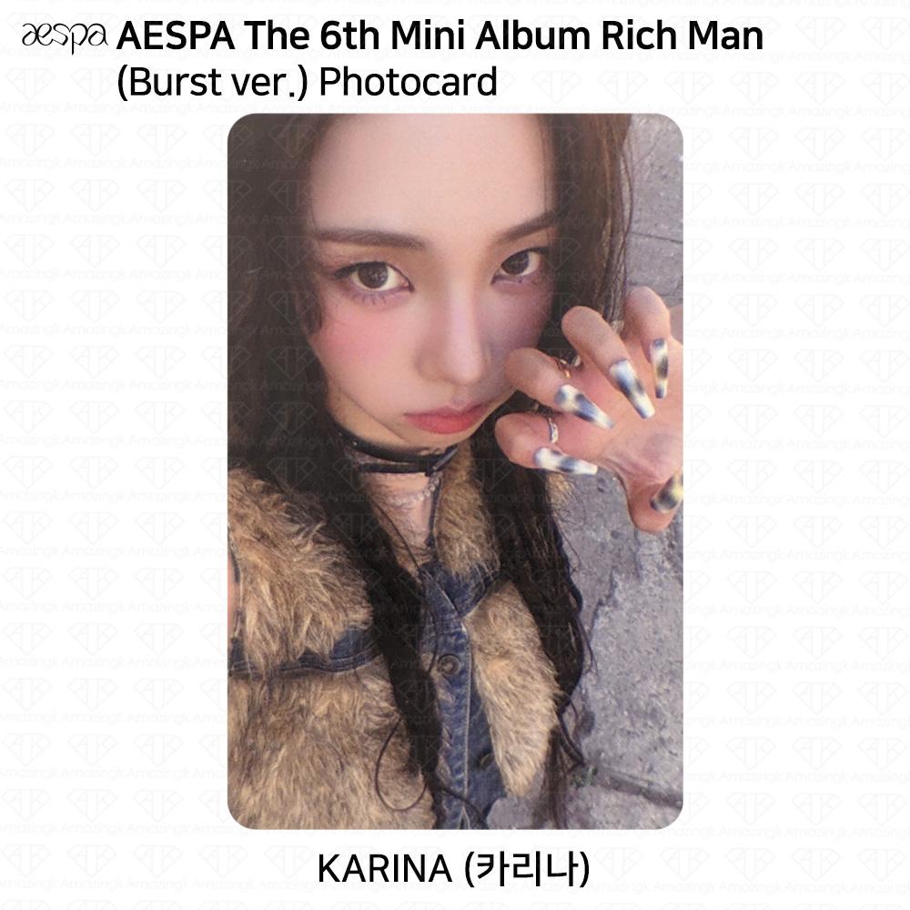 aespa The 6th Mini Album Rich Man Energy Burst Ver. Official Photocard Postcard