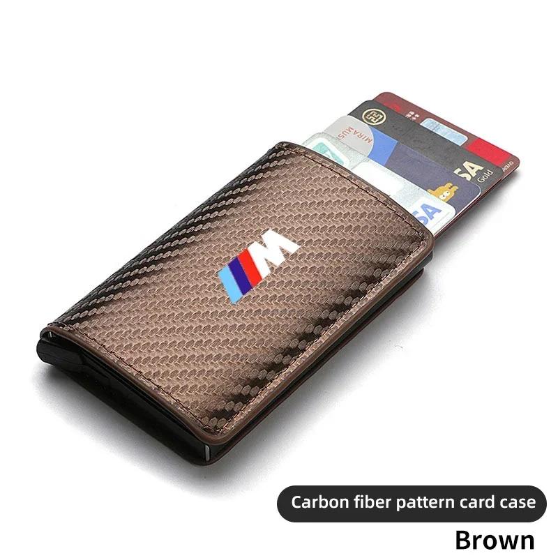 BAGD7 Car Sticker Hot 2025 Hot For BMW Car Carbon Fiber Card Holder Wallet Bank Cardholder For BMW Performance F10 F40 E92 E91 G20 G30