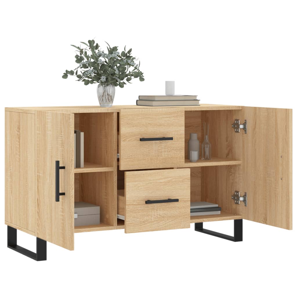 Vidaxl Komoda, Dąb Sonoma, 100X36X60 Cm, Materiał Drewnopochodny