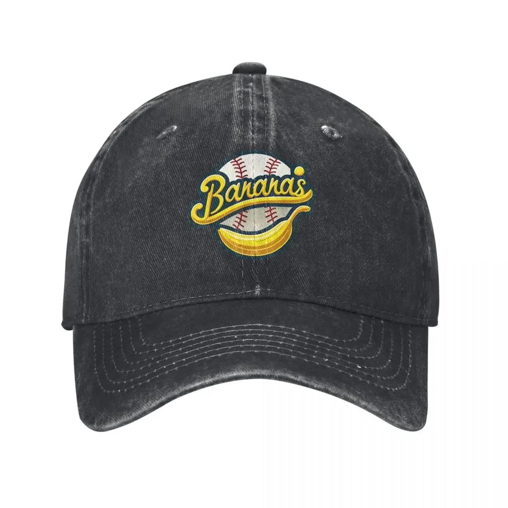 Funny Let's Go Bananas Unisex Baseball Caps Baseball Distressed Denim Caps Hat Vintage Outdoor Workouts Sun Cap