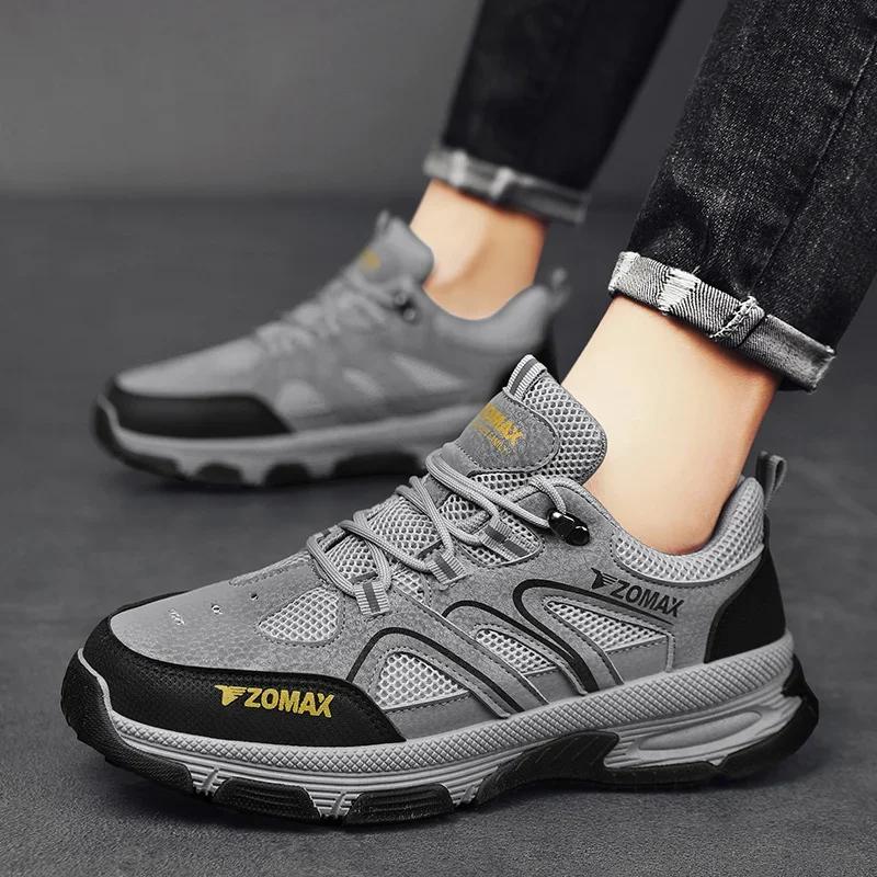 Spring and Summer Fashionable New Mountaineering Sports Shoes Breathable Mesh Comfortable Casual Lace-up Walking Shoes