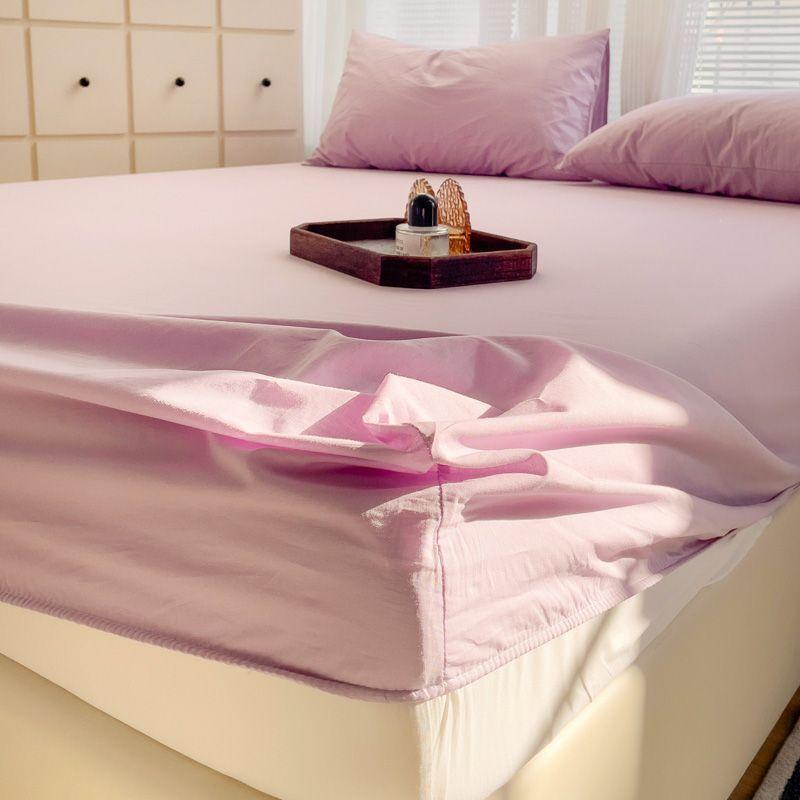 Japanese Style Washed Cotton Striped Bed Sheet Three Piece Set, Full Coverage, Non Slip Single Piece, Simmons Mattress, Dust