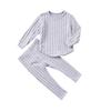 Girls' Knit 2-Piece Set - Solid Color Sweater & Pants