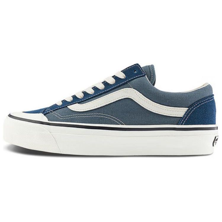 Vans Old Skool Reissue 136 Comfortable Versatile Low-Top Skate Shoes Unisex Sneakers Blue VN000MT6DDN