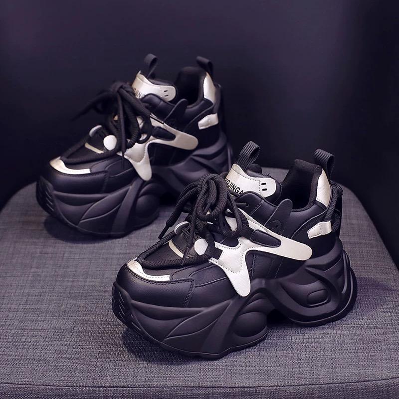 Damen Sneaker Sommerschuhe Tennis Damen Plateau Rosen 2025 Trainer Dicke Sohle Kurzer Plüsch Erhöht Intern Winter Mikrofi