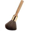 Broken Hair Sweep Brush Neck Face Duster Professional Salon Barber Hairdressing BrushBlack/BrushWooden