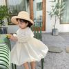 SLINX Baby Girl Dress with Detachable Cute Fluffy and Perfect for and Ages White Collar, Princess-Style Tunic, Gathered, Spring, Summer, Fall, 1-6