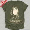 Due To Unfortunate Circumstances I Am Awake TShirt Funny Coffee Lover Frog Graphic Printed T Shirt Summer Cotton Unisex Unisex Tees