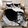 Johnny Hallyday Retro Poster bedding, duvet cover, pillowcase, home decoration, birthday gift (1 * duvet cover+2 * pillowcase, coreless)