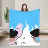 Sally Face Horro Game Knitted Blanket Flannel Throw Blanket Summer Air Conditioning Printed Soft Warm Bedspreads