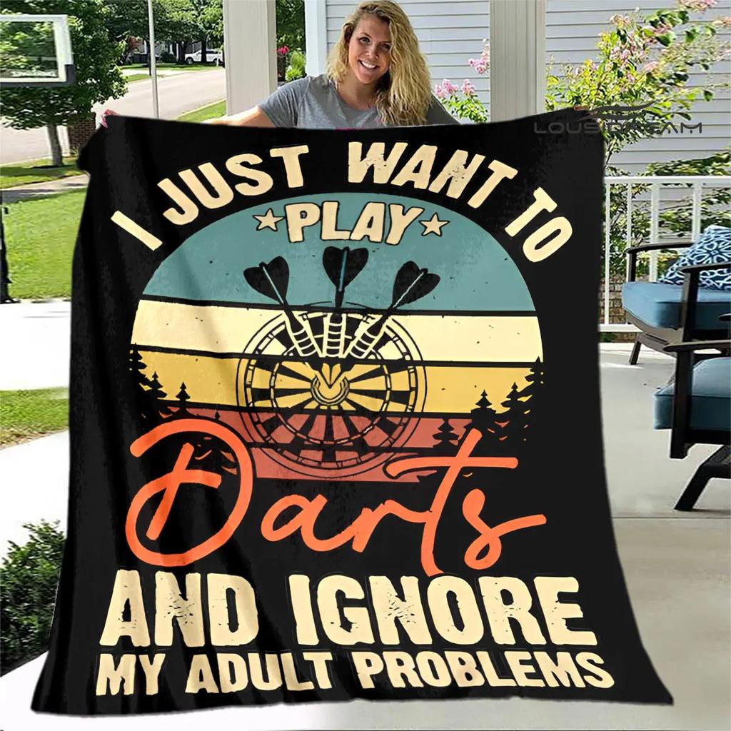 Sports dart target printing blanket warming Warm Pretty Flannel Soft Comfortable Home Travel Blanket