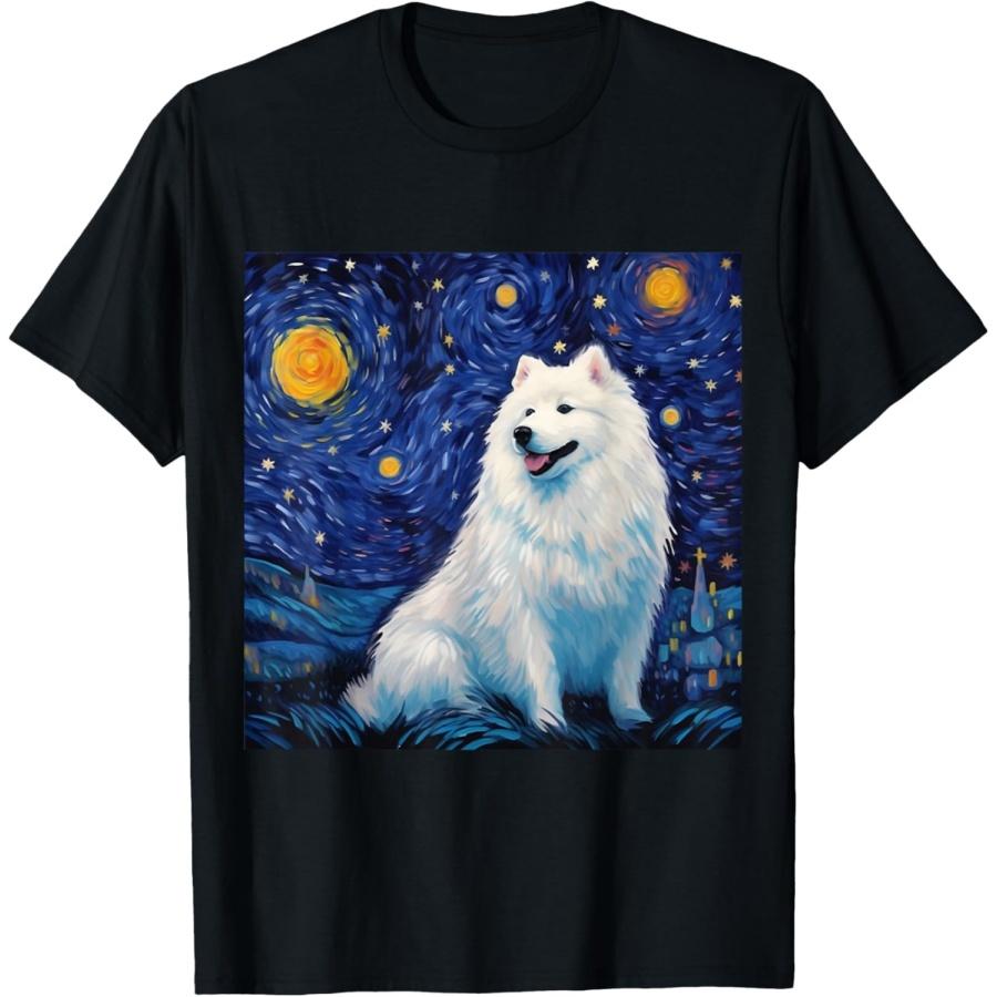 Samoyed Starry Night - Samoyed T-Shirt(3) S