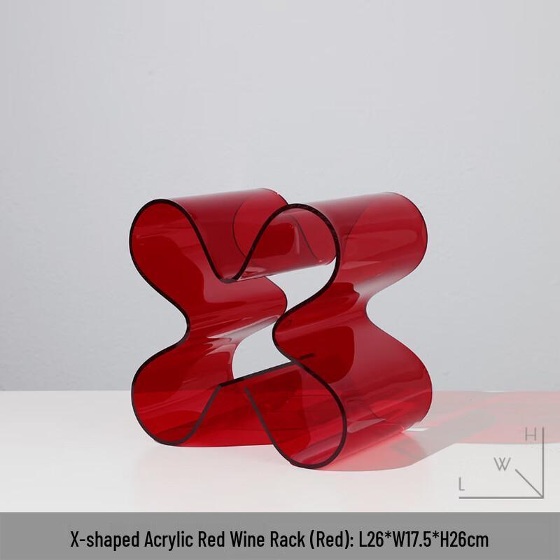 Modern Minimalist X-Shaped Acrylic Wine Rack