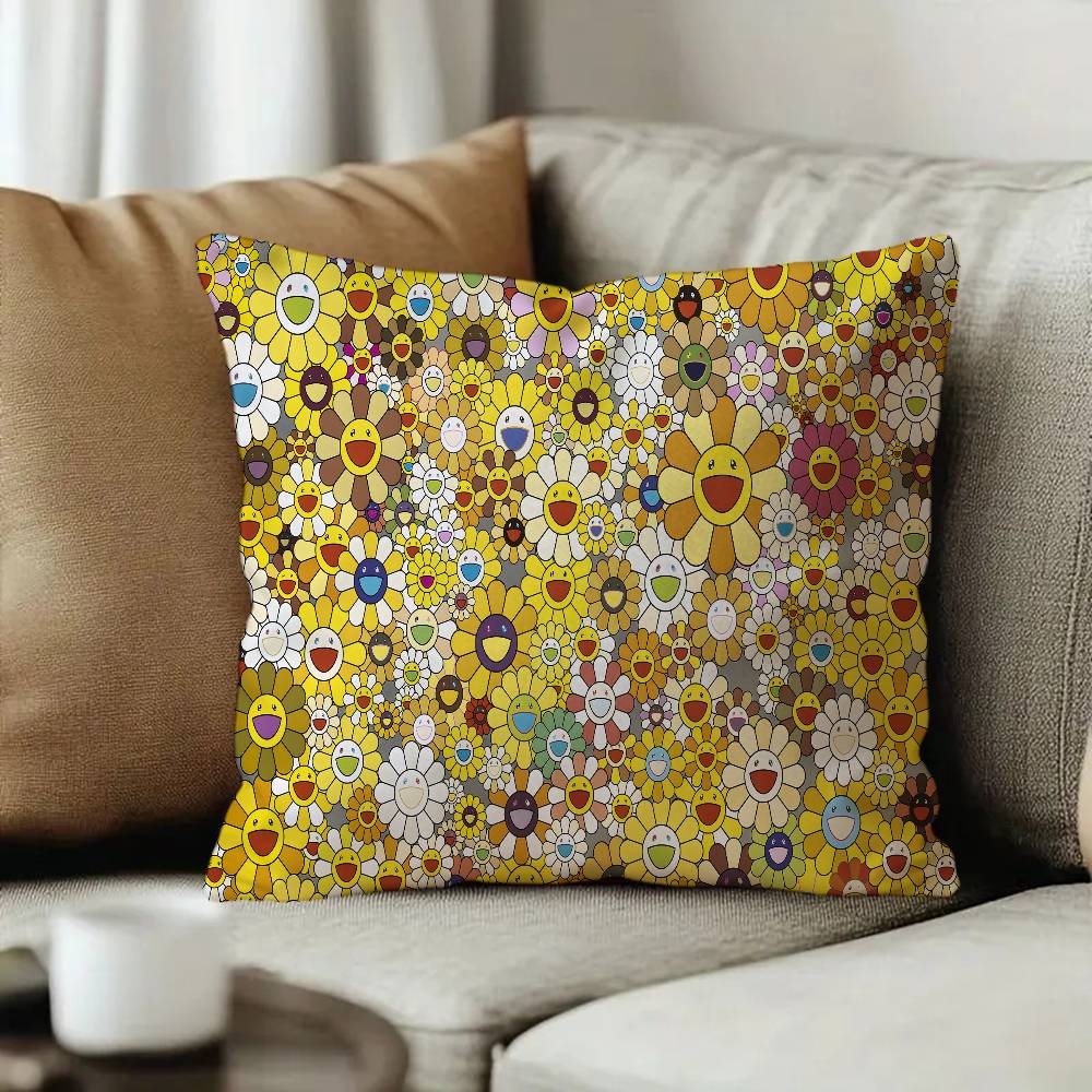 Artist T-Takashi Murakami Cushion Cover Inches Farmhouse Decor Home Throw Pillow Covers for Couch Decorations