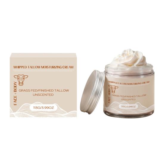 113G Grass Fed Beef Tallow Moisturizer for Sensitive Skin Whipped
