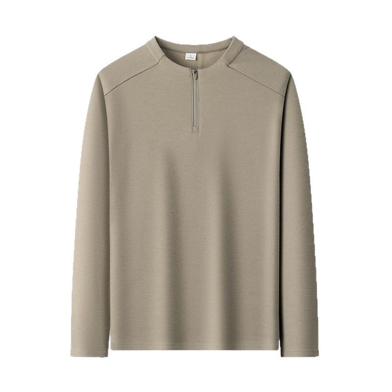 Men's 2025 Half-Zip Hoodie: New Autumn/Winter Long Sleeve Stand Collar Casual Shirt