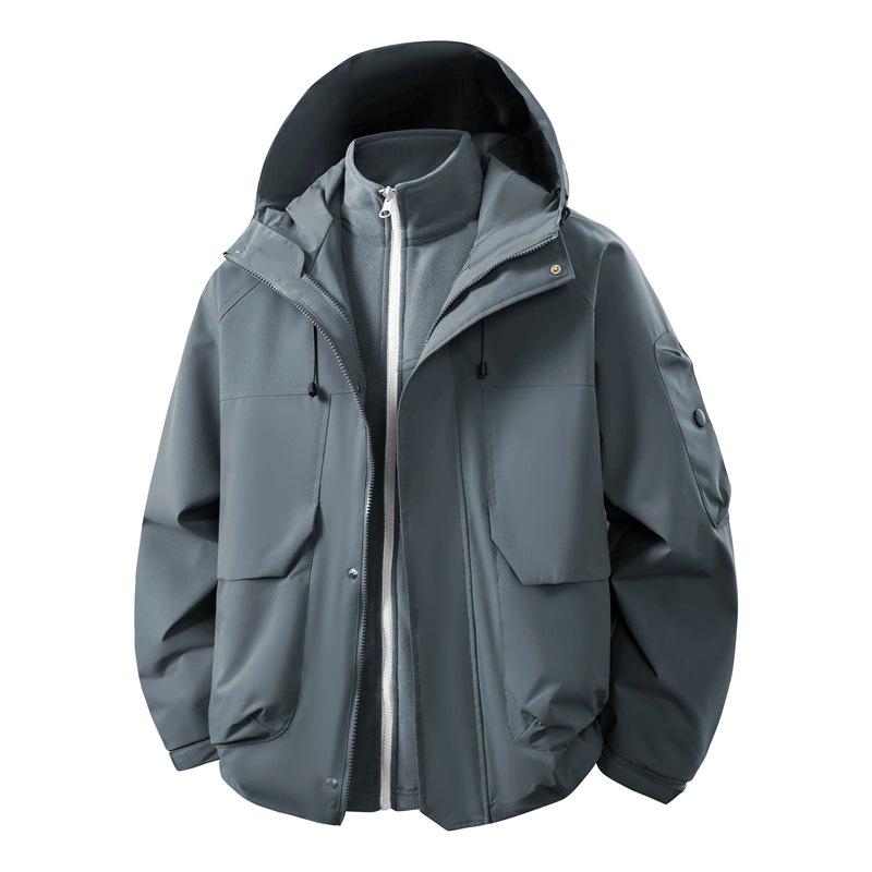 2025 Cross-Border Dopamine Mountaineering Jacket: Unisex Three-in-One Outdoor Coat for Autumn and Winter
