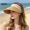 Cappello da Sole in Paglia Estivo Pieghevole, Intrecciato Traspirante Portatile Protezione UV per Spiaggia Viaggio Escursionismo Copricapo