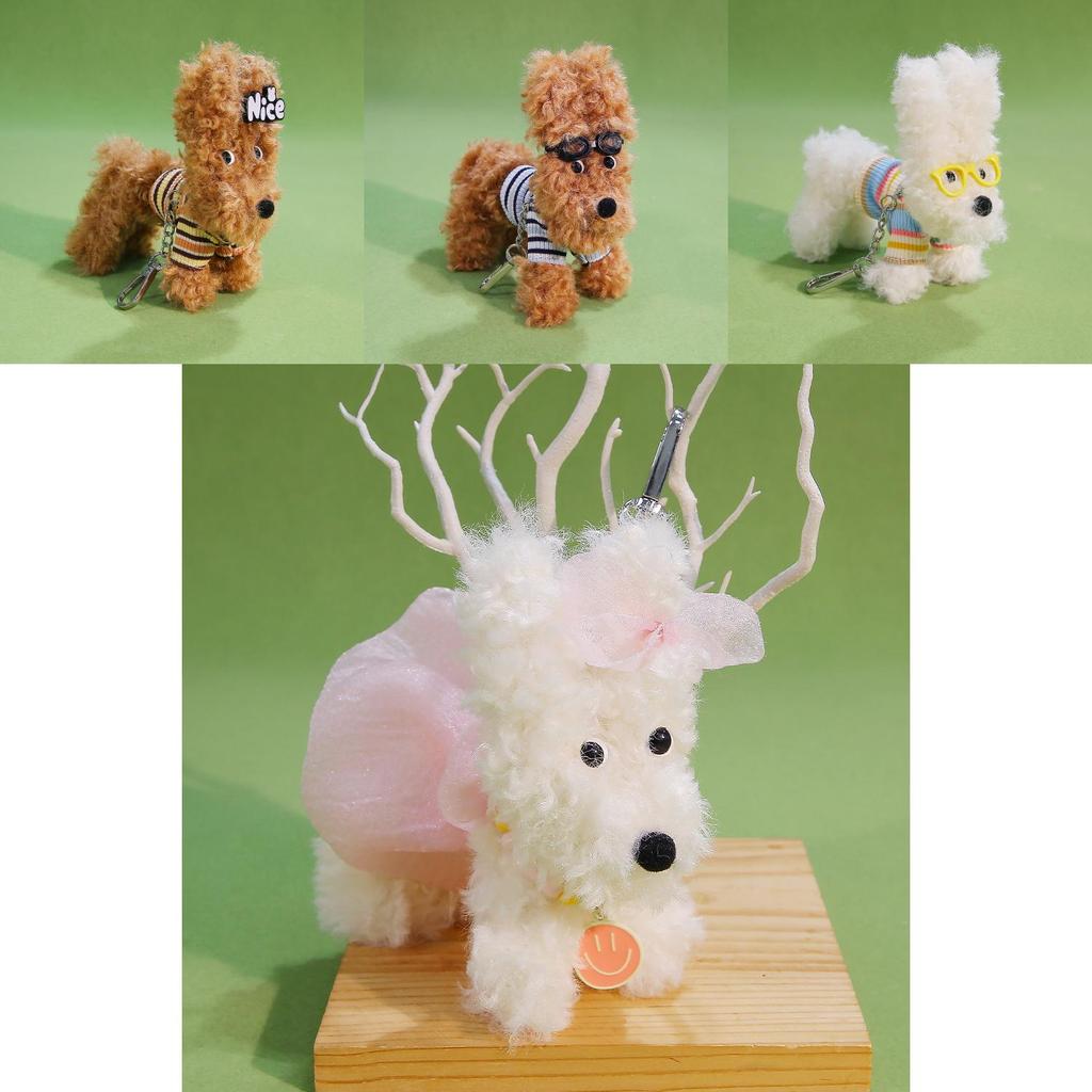 West Highland Terrier Keychain Plush Toy With Soft Polyester Filling For Gift And Collection