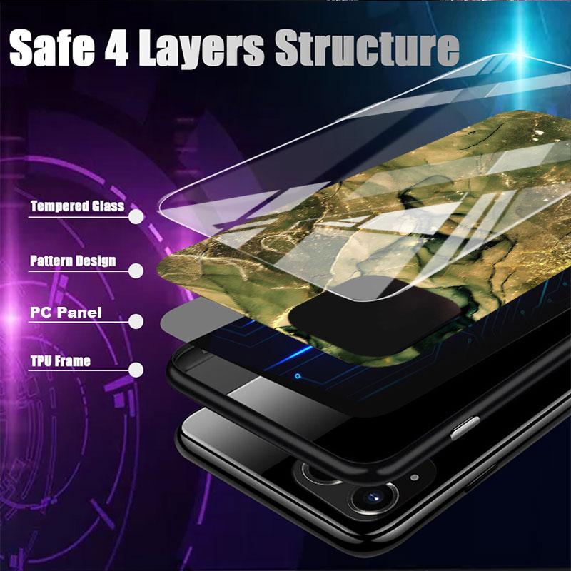 Etui ze szkła z wzorem marmuru do Apple iPhone 13 Pro 11 14 12 7 8 Plus SE 2022 XR X XS Max 6 6S Hartowane etui na telefon