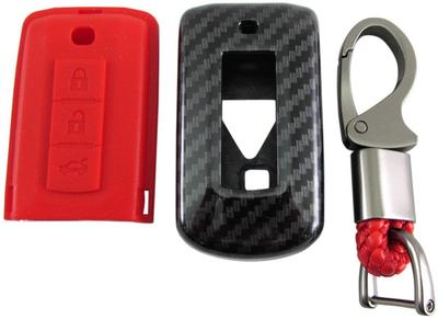 BRIGHTZ Estojo para Chave Inteligente Tipo Carbono Eclipse Cross GK1W, Vermelho [KEY-CASE-041] GK GK1 K1 1 Eclipse Cross 49074