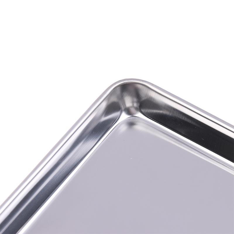 Nordic Stainless Steel Rectangular Tray Pastry Food Baking Plates Pallet Storage Disk Snack Cake Dish Organizer Tray Home Decor