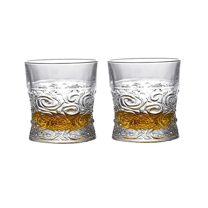 

300ml 10.3oz European Whiskey Glass High End Transparent Foreign Wine Glass Restaurant Luxury Wine Glasses Fashionable Glass Cup 300ml 2pcs