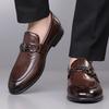 Men Leather Casual Shoes Men Spring Loafers Slip on Business Leather Shoes Classic Moccasins Breathable Shoes All-match Flats