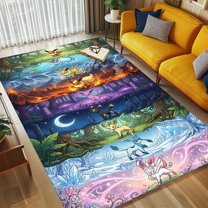 Pokmon Evolution Living Room Nonslip Area Rug Soft Carpet For Bedroom Game Playroom Sofa Office Home Decor Doormat Christmas Gift C922181