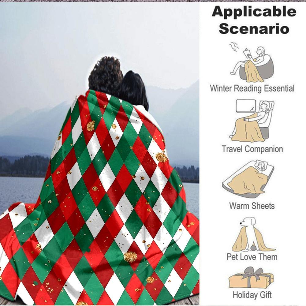 1pc Christmas Wrapping Paper Blanket Warm,Perfect for Camping And Travel, Making It a Great Gift for Any Season yy250904175