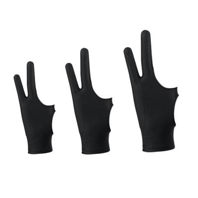 Tablet Drawing Glove Breathable Prevent Smudge 3 Layer 2 Finger Painting Glove for Artist Sketching