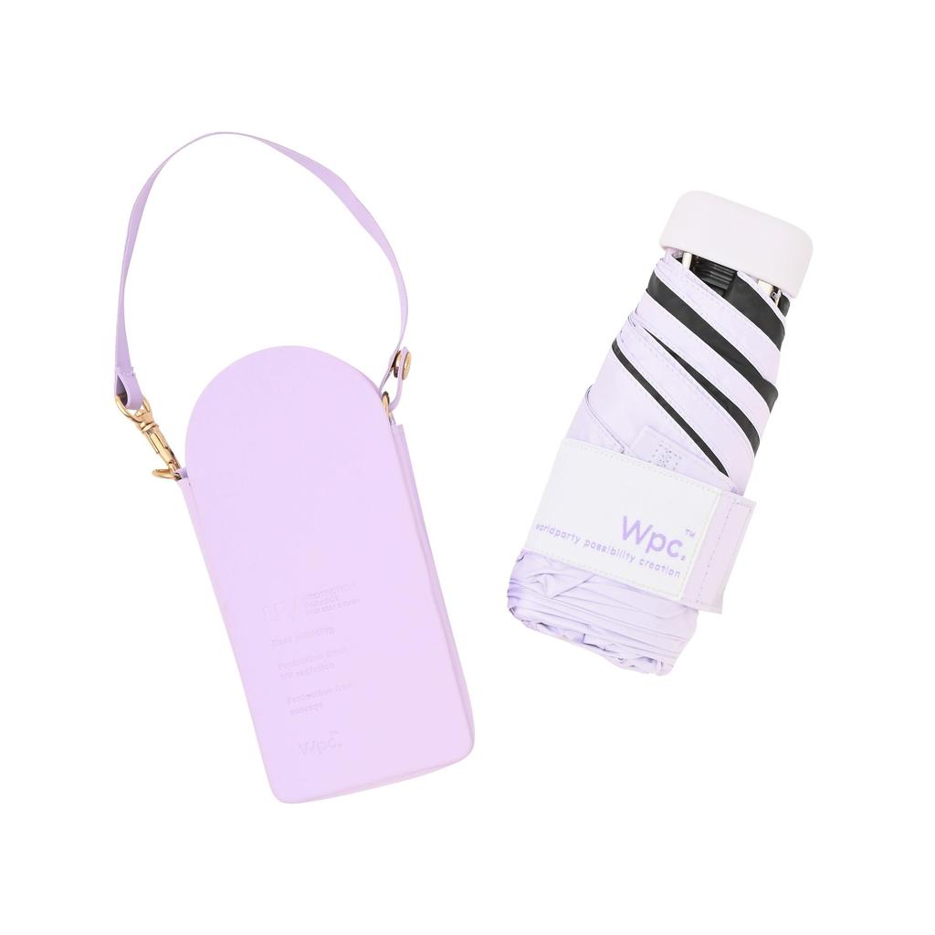 Francfranc Tiny Folding Umbrella Suitable for both sunny and rainy (46cm, Lavender) - days.