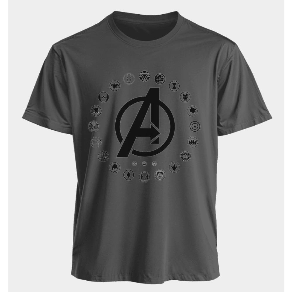 The Avengers Men's and Women's T-shirts Summer American Spring and Autumn New Oversized Casual Trendy Basic Short-sleeved