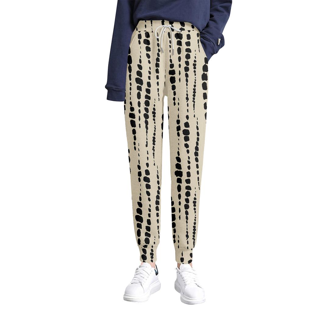 Women's Casual Fashion Home Christmas Print Plush Sweatpants
